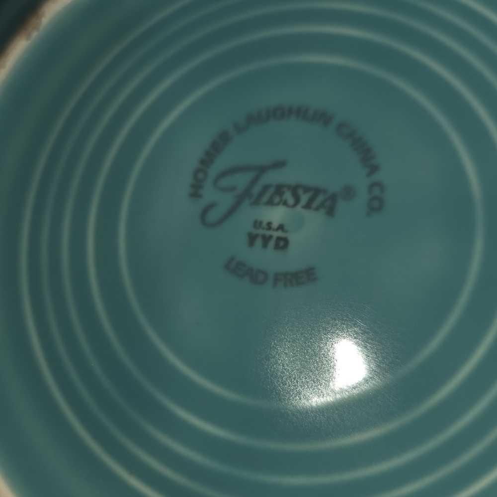 Vintage Turquoise Fiesta Salad Plate - Picture 2 of 8